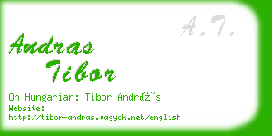 andras tibor business card